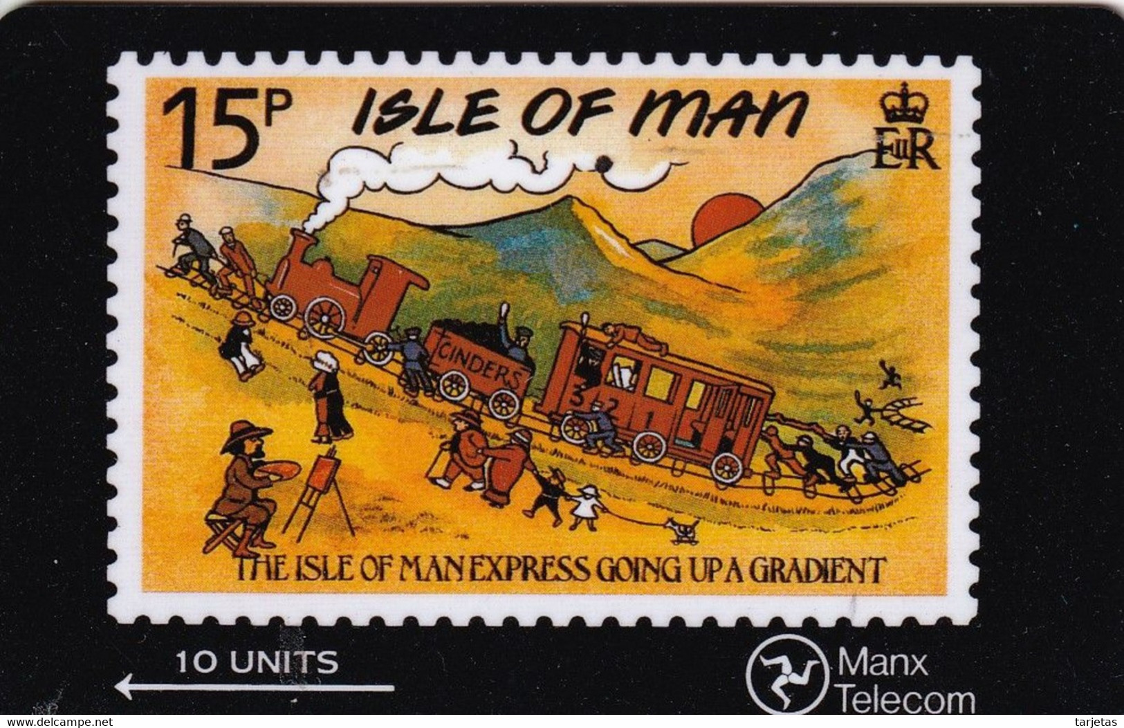 MAN-26 TARJETA DE LA ISLA DE MAN DE UN TREN (TRAIN-ZUG-SELLO-STAMP) - Isla De Man