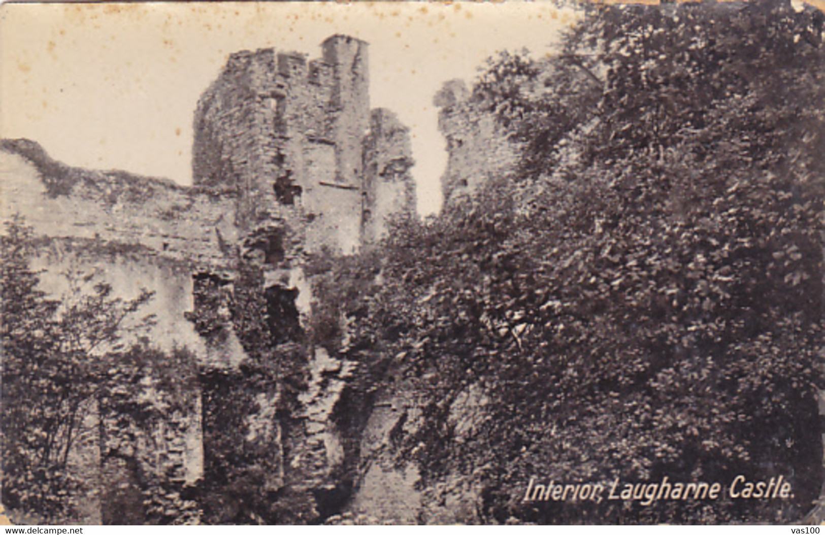 CPA LAUGHARNE- THE CASTLE, COURT, RUINS - Carmarthenshire