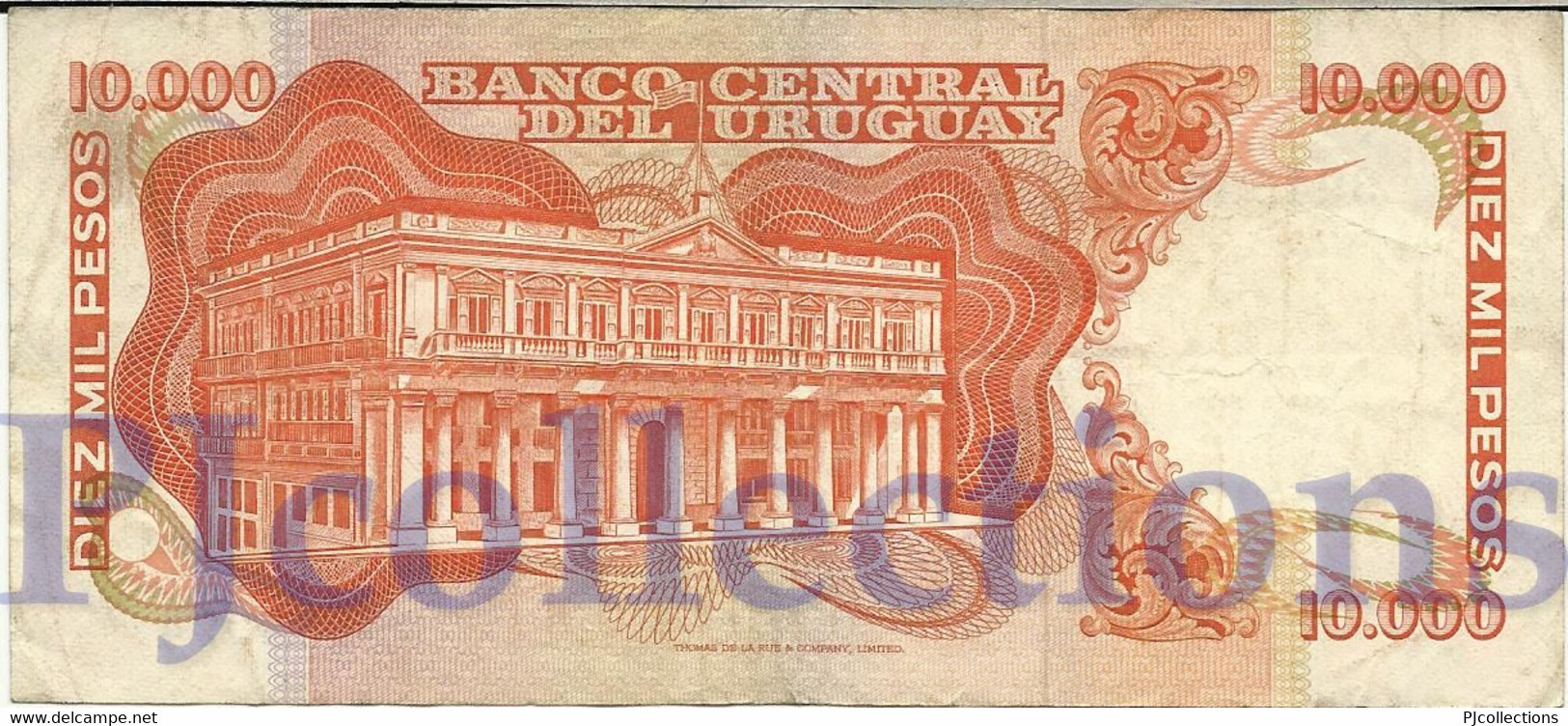 URUGUAY 10000 PESOS 1974 PICK 53b AVF - Uruguay