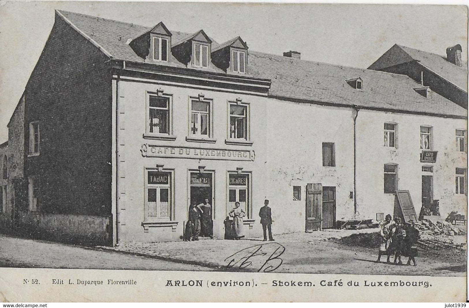 STOCKEM ..-- Café Du LUXEMBOURG . Vers BRAINE-LE-COMTE ( Mr Raymond BETTE ) . Duparque 52 . Vverso . - Arlon