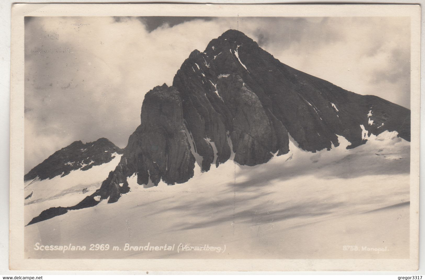 C4334) SCESSAPLANA 2969m - BRANDNERTAL - Vorarlberg ALT 1927 Gel. Brand Bei Bludenz - Brandertal