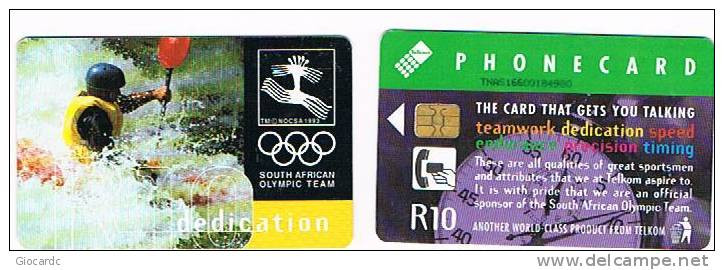 SUDAFRICA (SOUTH AFRICA)  - TELKOM CHIP  -1996 OLYMPIC TEAM: DEDICATION (DIFFERENT CHIP) -USED - RIF. 2579 - Jeux Olympiques