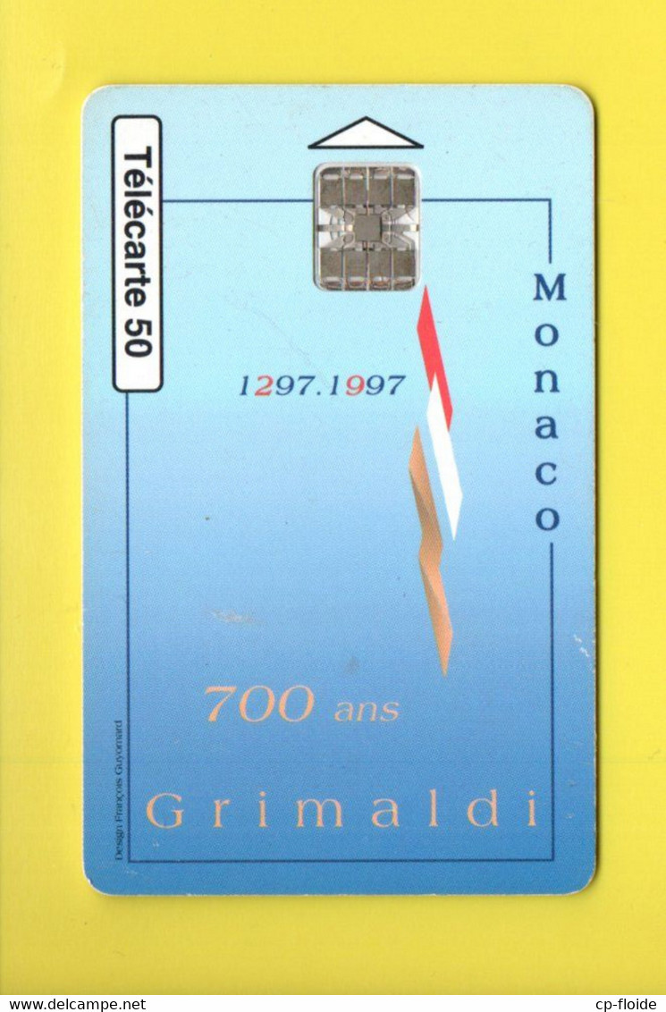 TÉLÉCARTE MONACO . 700 ANS GRIMALDI 1297/1997 . 50 UNITÉS - Réf. N°33C - - Monace