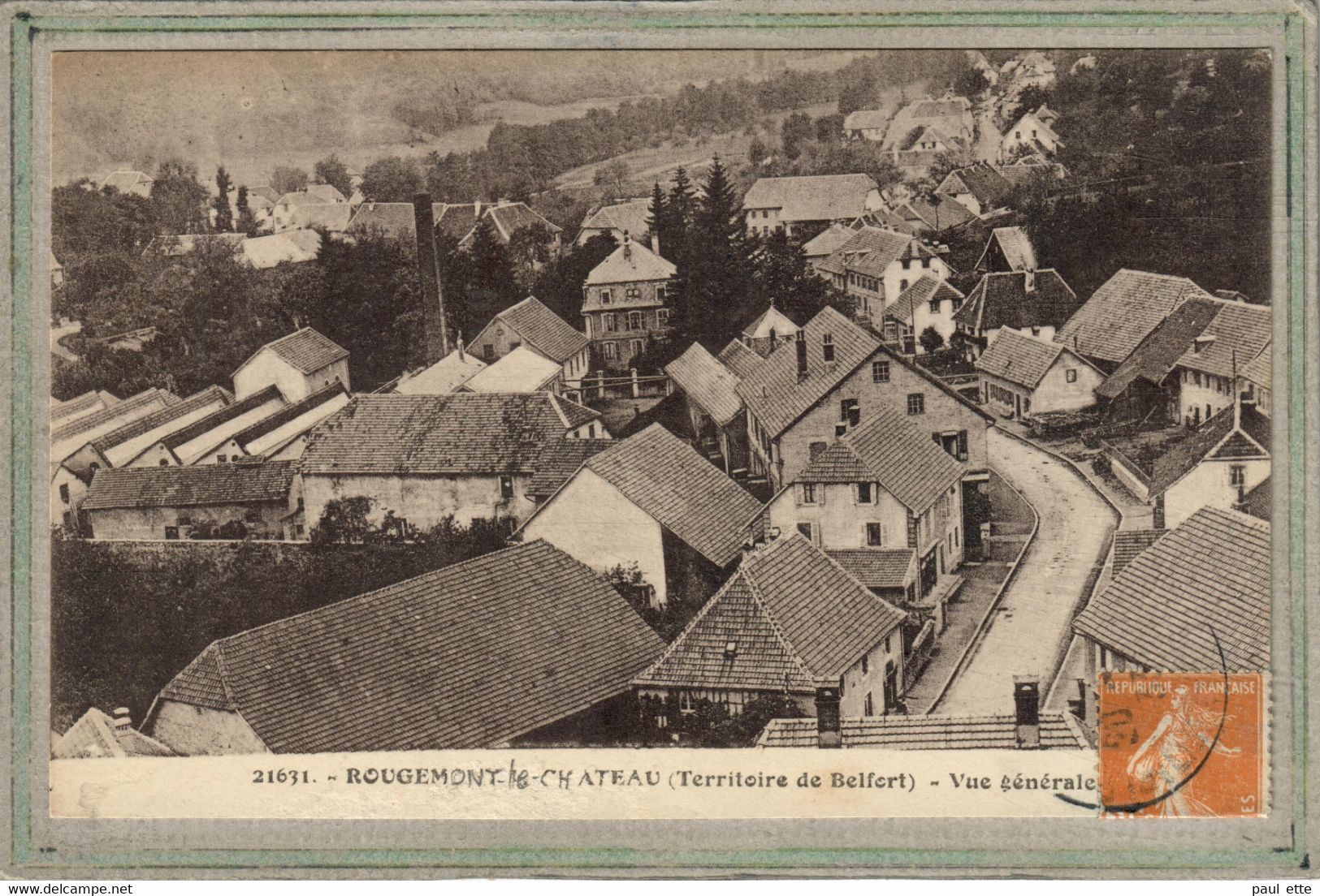 CPA - (90) ROUGEMONT-le-CHÂTEAU - Aspect Du Bourg En Vue Générale En 1937 - Rougemont-le-Château