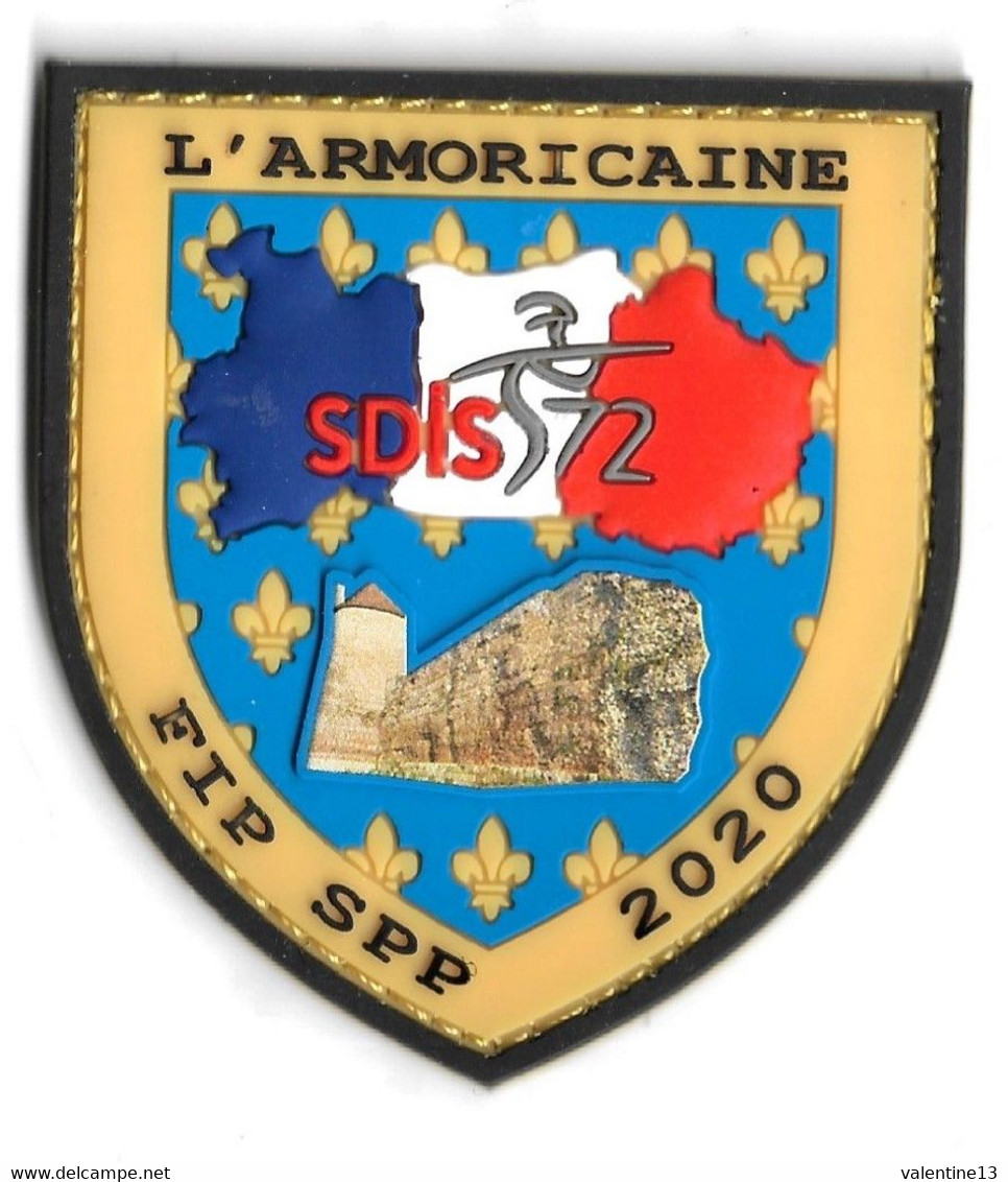 Ecusson PVC SAPEURS POMPIERS L ARMORICAINE SDIS 72 SARTHE - Pompiers