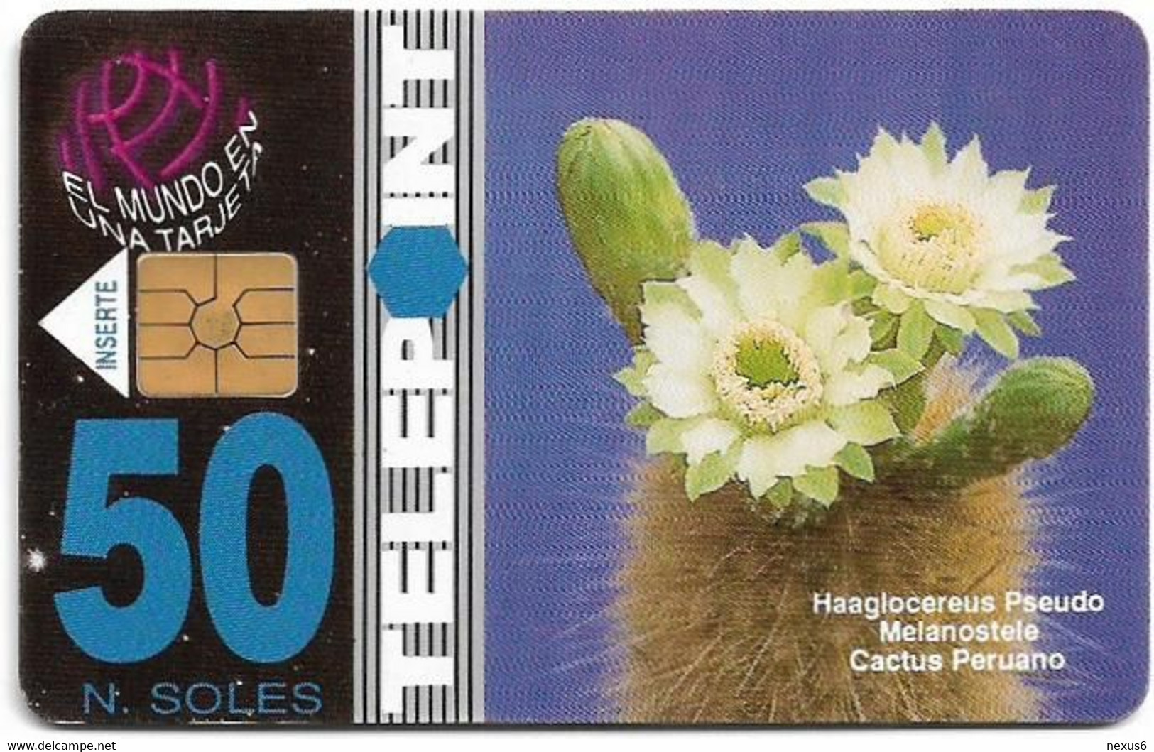 Peru - Telepoint - Peruan Cactus, 50Sol, Used - Pérou