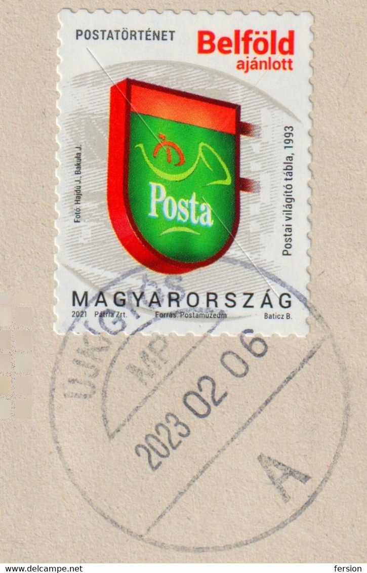 Forwarded Letter Cover Delayed Delivery 2021 Hungary REGISTERED Label Vignette Újkígyós Postmark - Cartas & Documentos