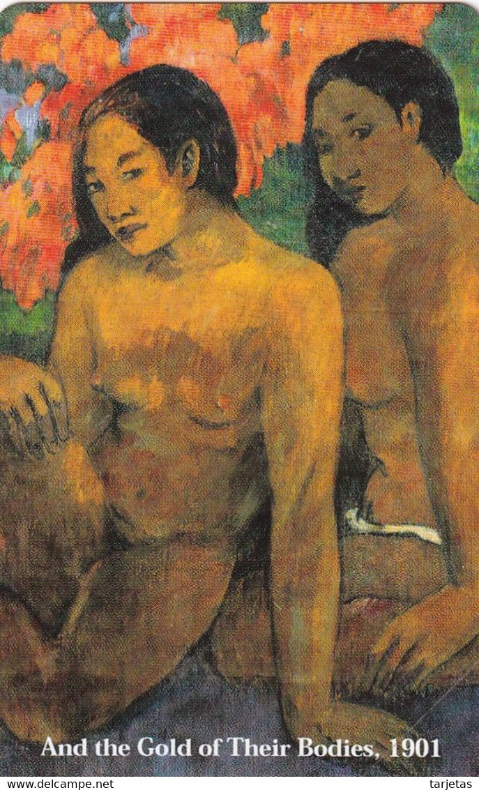 TARJETA DE ITALIA DE UNA PINTURA DE GAUGUIN - AND THE GOLD OF THEIR BODIES DE TIRADA 25000 (NUEVA-MINT) - Públicas Temáticas