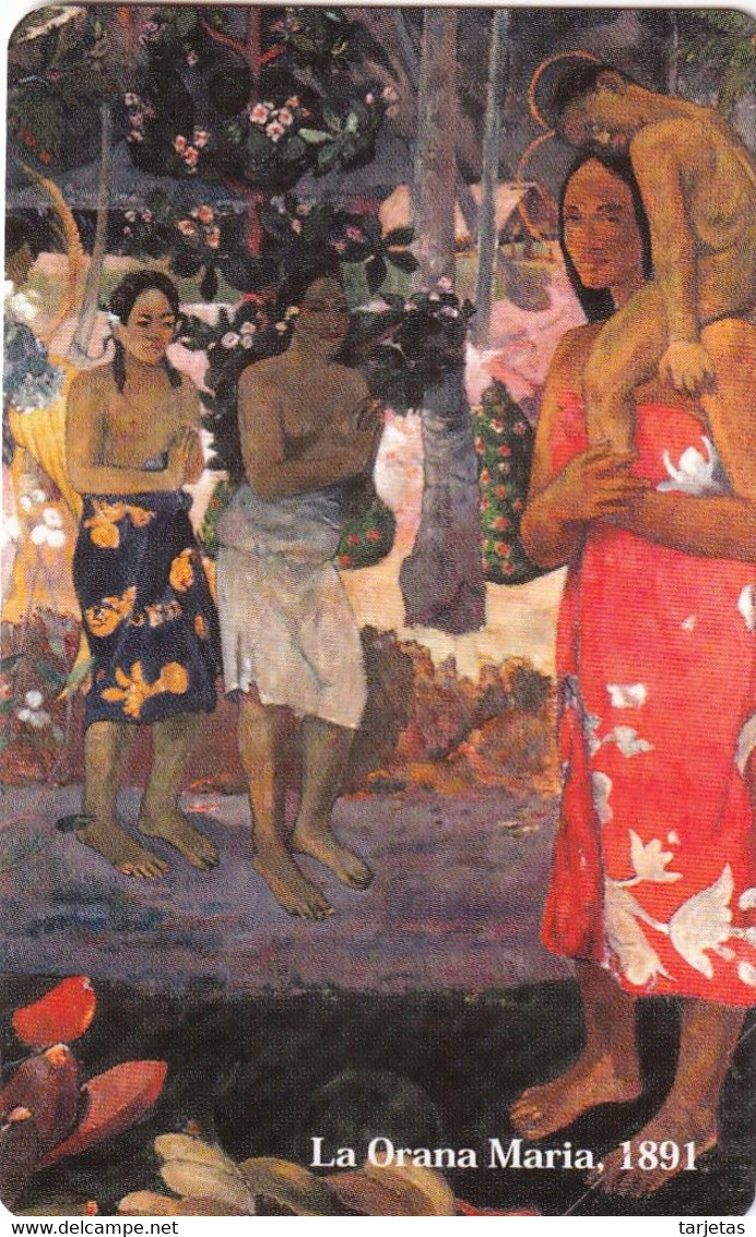 TARJETA DE ITALIA DE UNA PINTURA DE GAUGUIN - LA ORANA MARIA DE TIRADA 25000 (NUEVA-MINT) - Public Themes