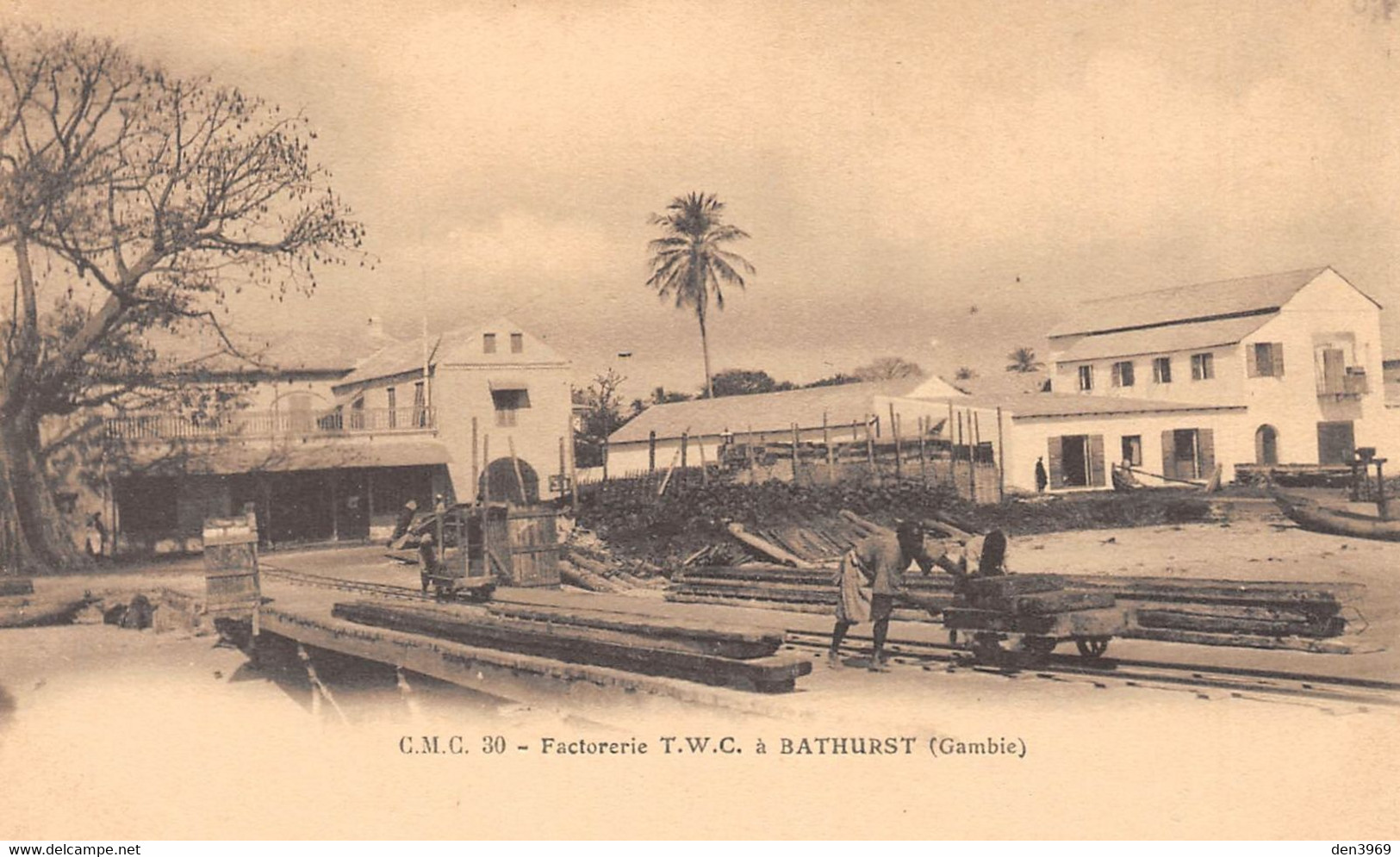 Afrique - Gambie - Factorerie T.W.C. à BATHURST (Banjul) - Voie Ferrée - Gambie