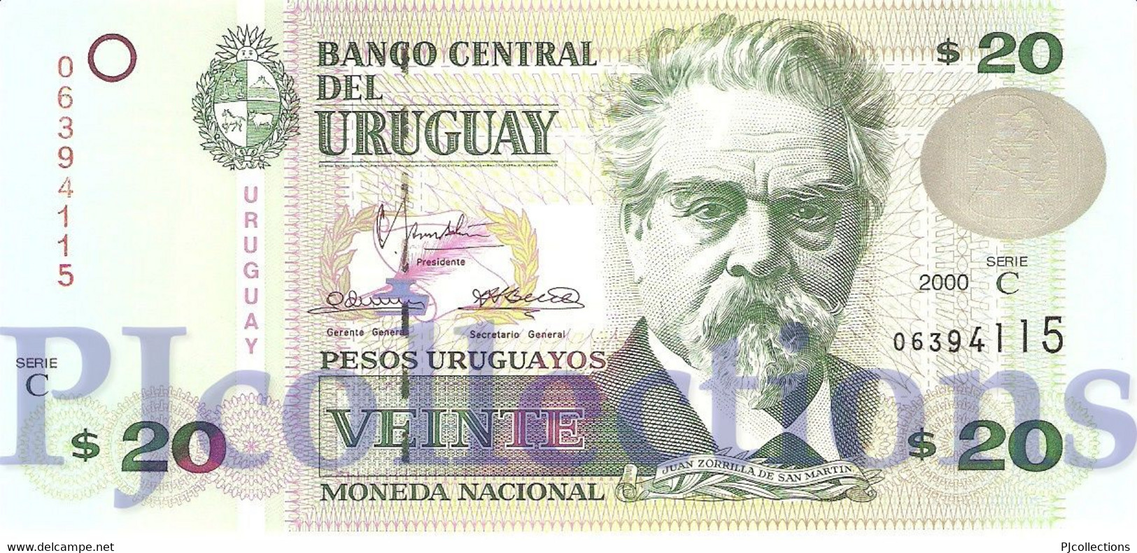 URUGUAY 20 PESOS URUGUAYOS 2000 PICK 83 UNC - Uruguay