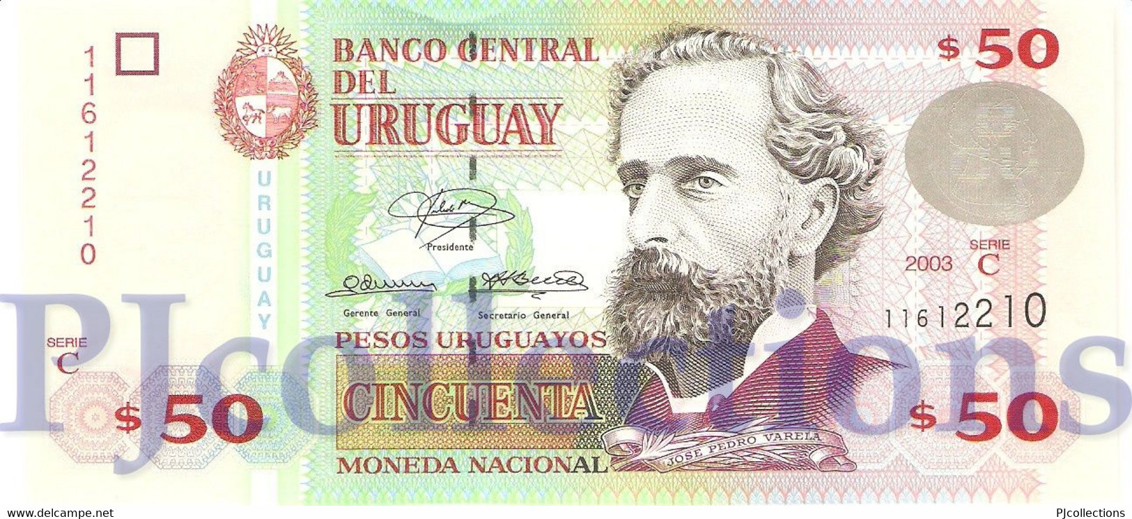 URUGUAY 50 PESOS URUGUAYOS 2003 PICK 84 UNC - Uruguay