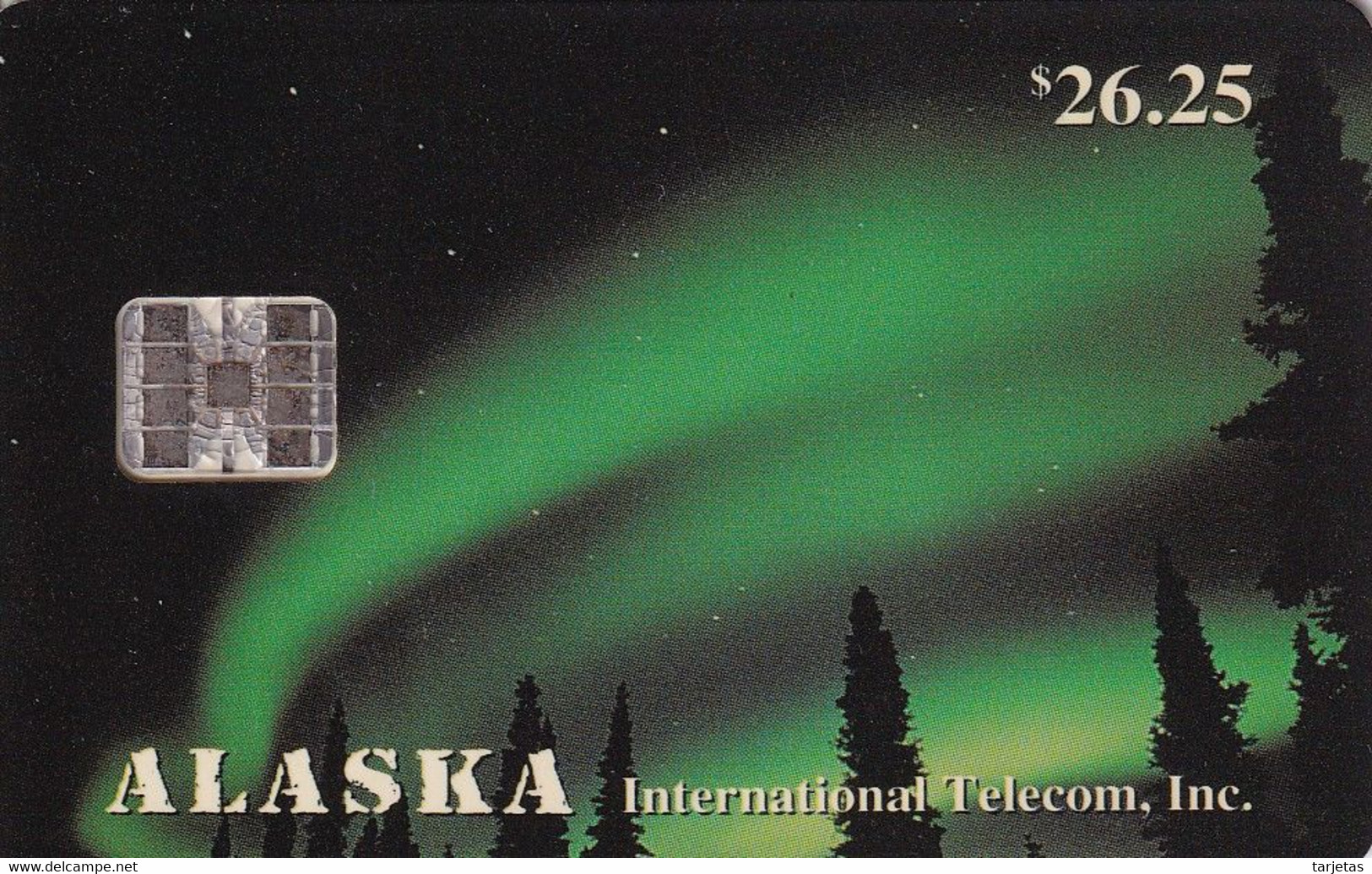 TARJETA CON CHIP DE ALASKA DE $26,25 DE UNA AURORA BOREAL DE TIRADA 5000 - [2] Chipkarten