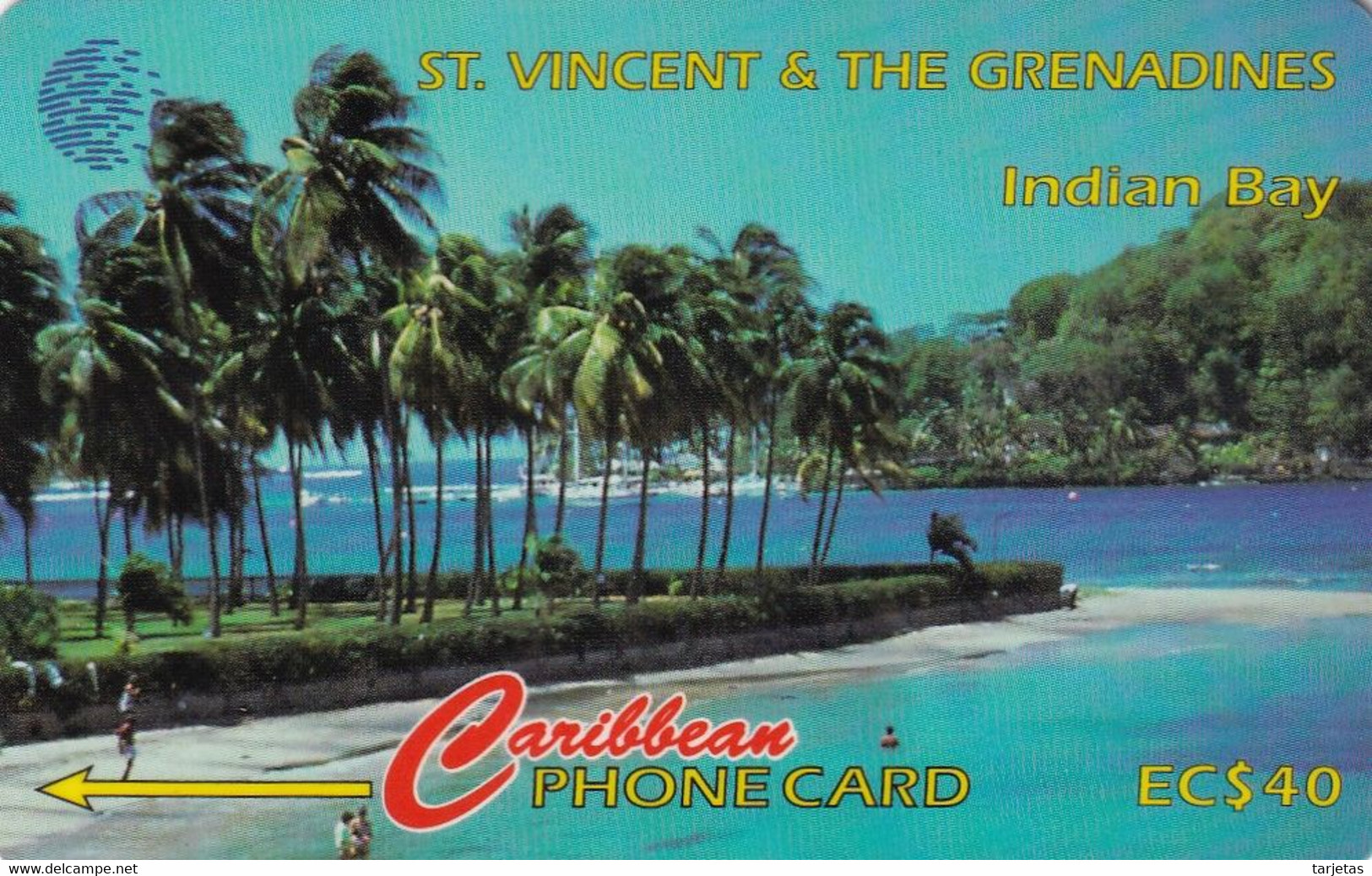 TARJETA DE ST. VINCENT & GRENADINES DE INDIAN BAY   (13CSVC) - St. Vincent & Die Grenadinen
