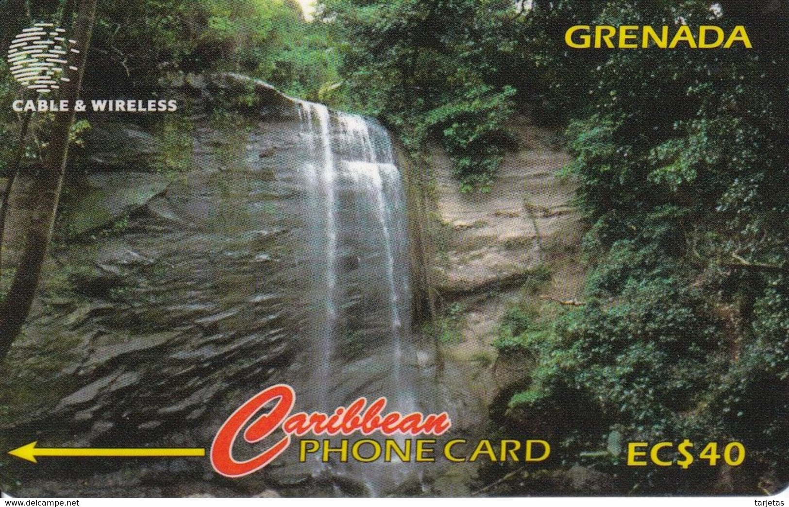 TARJETA DE GRENADA DE ROYAL MT. CARMEL WATERFALLS (287CGRA) CATARATA-CASCADA - Grenade