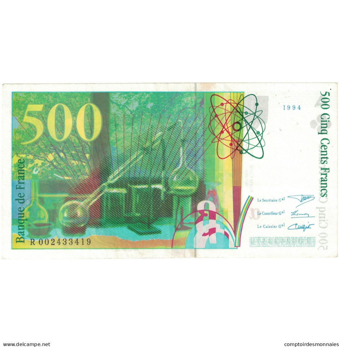 France, 500 Francs, 1994, R002433419, SUP, Fayette:76.1, KM:160a - 500 F 1994-2000 ''Pierre En Marie Curie''