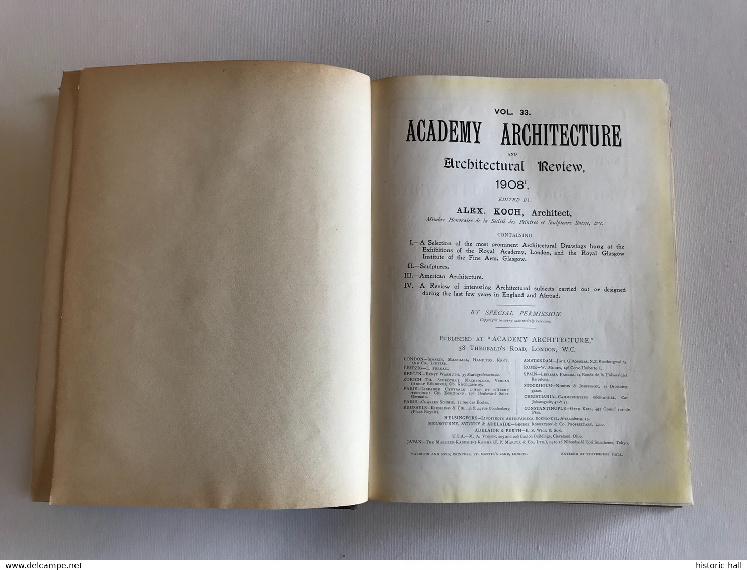 ACADEMY ARCHITECTURE & Architectural Review - Vol 33 & 34 - 1908 - Alexander KOCH - Architectuur