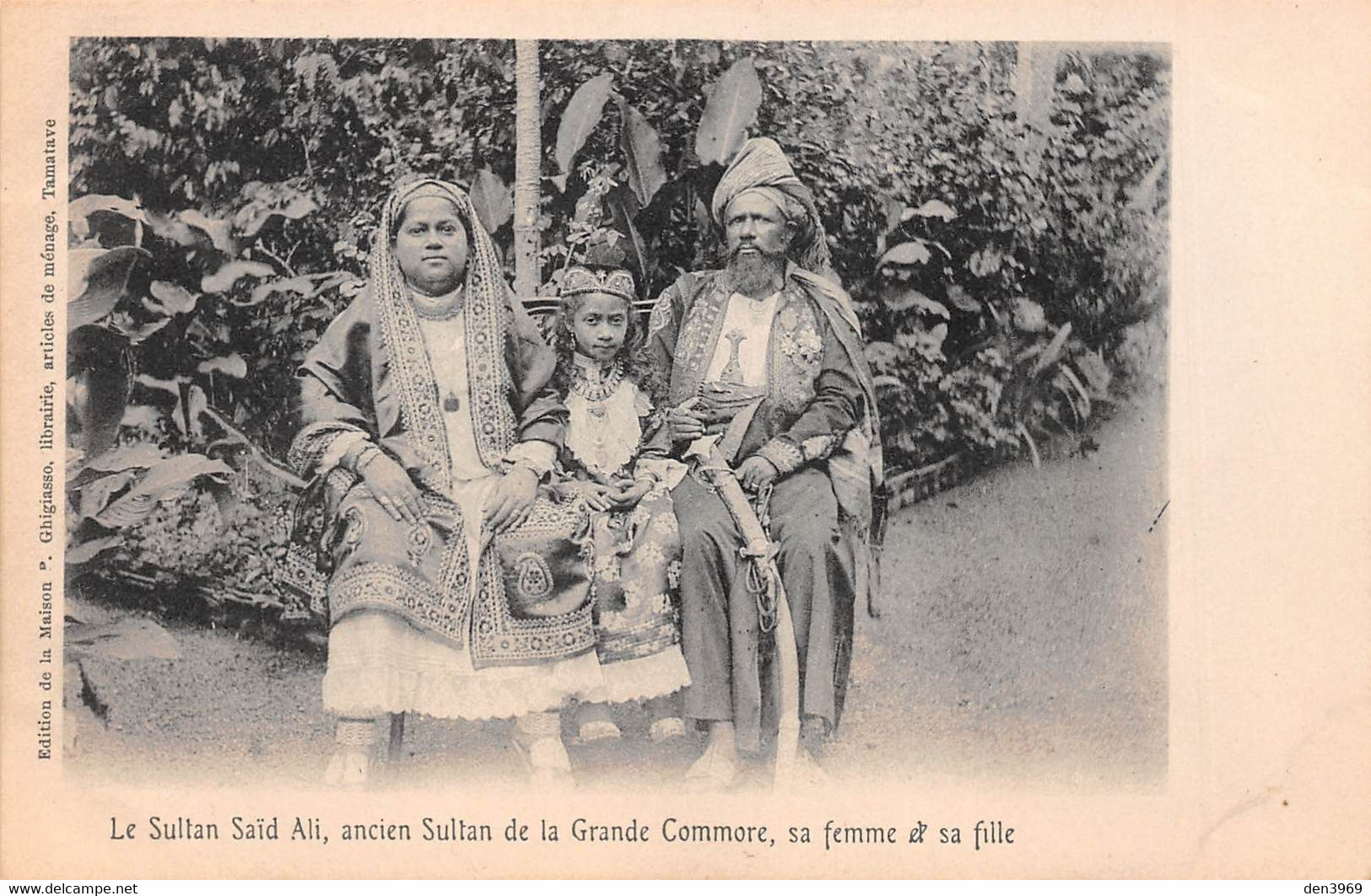 Afrique - COMORES - L'ancien Sultan De La Grande Commore Saïd Ali, Sa Femme Et Sa Fille - Comores