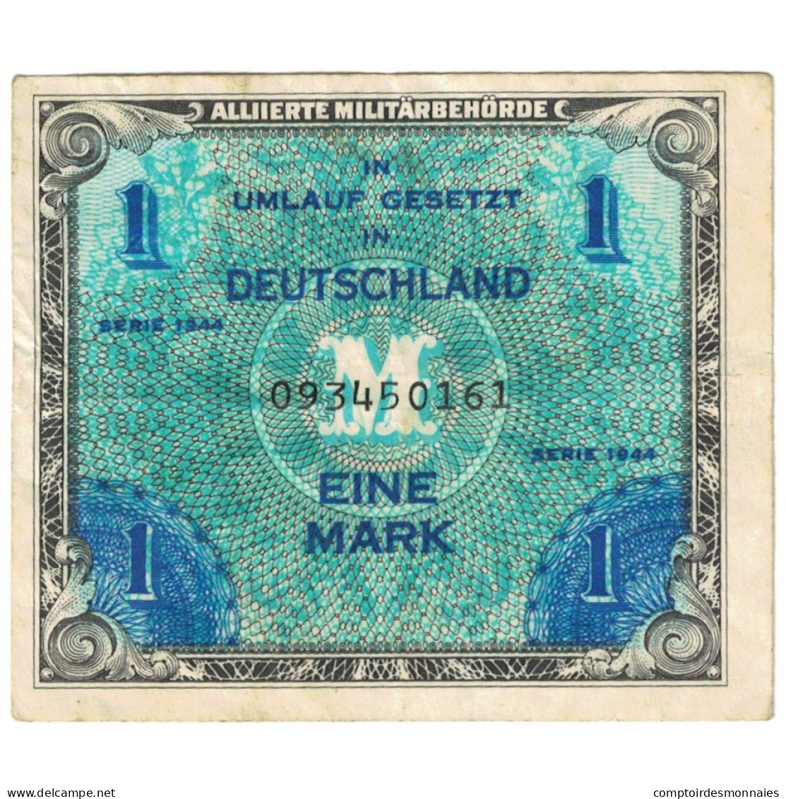 Billet, Allemagne, 1 Mark, 1944, KM:192a, TB+ - 1 Mark