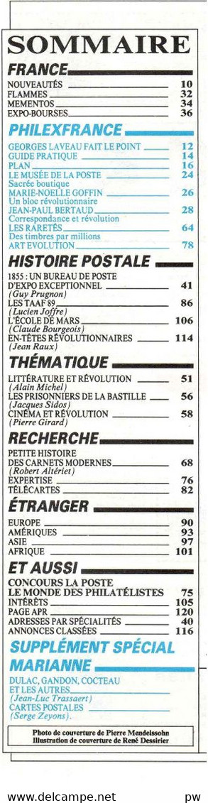 REVUE LE MONDE DES PHILATELISTES N° 432 De Juillet-Août 1989 - Französisch (ab 1941)