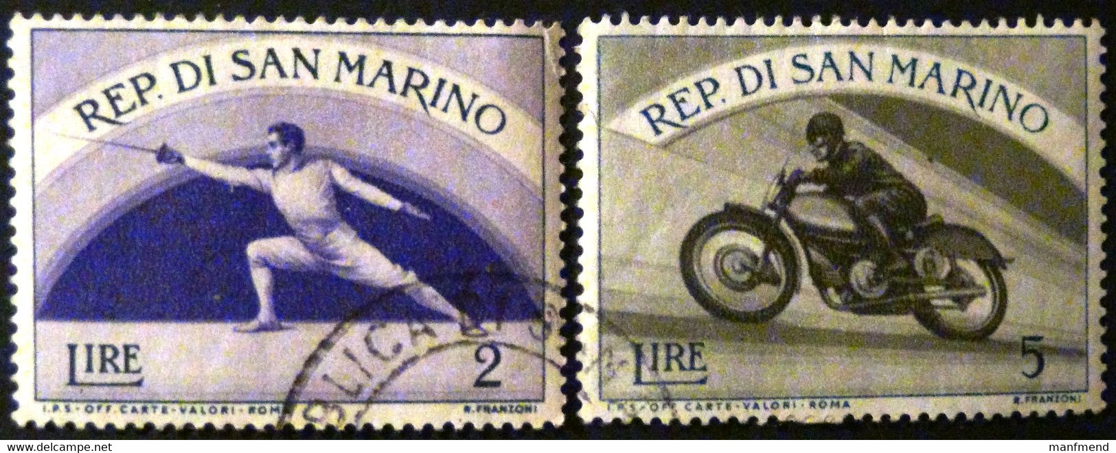 San Marino - 1954 - Mi:SM 514,517 Sn:SM 346,349 Yt:SM 384,387 O - Look Scan - Gebruikt