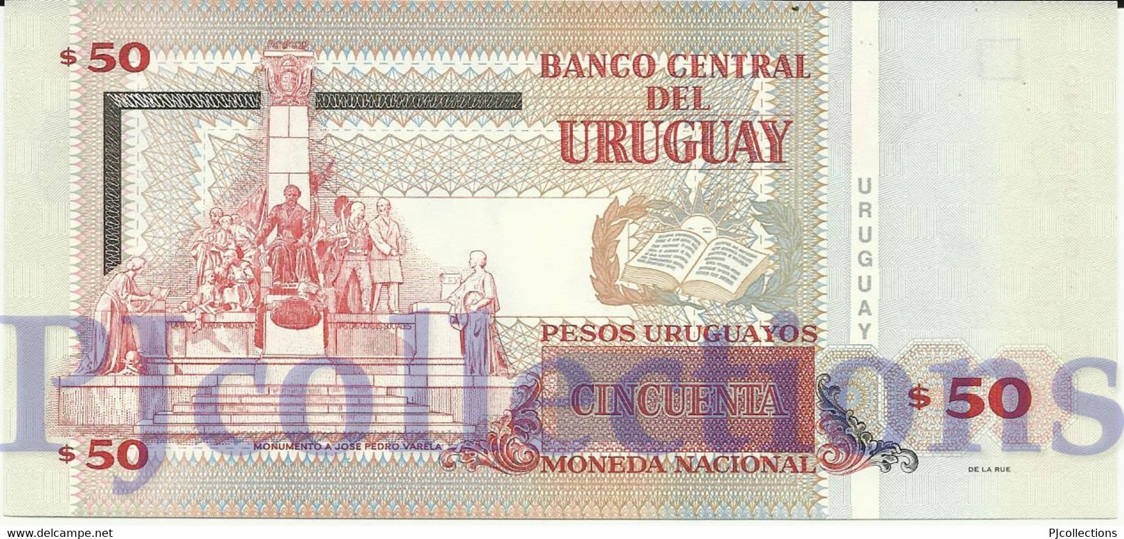 LOT URUGUAY 50 PESOS URUGUAYOS 2011 PICK 87b UNC X 5 PCS - Uruguay