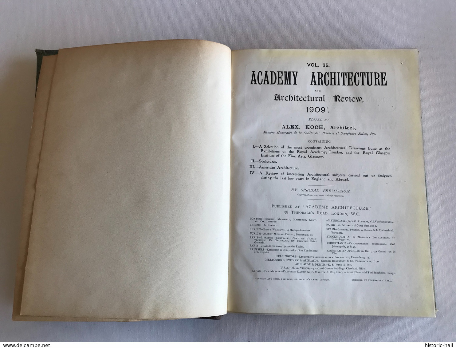 ACADEMY ARCHITECTURE & Architectural Review - Vol 35 & 36 - 1909 - Alexander KOCH - Architektur