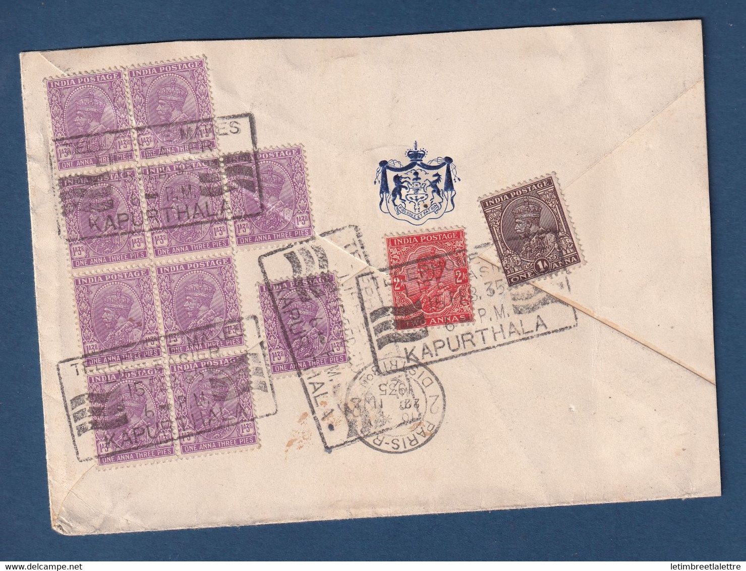 ⭐ Inde - Kapurthala Bel Affranchissement Par Avion - 1935 ⭐ - 1911-35 King George V
