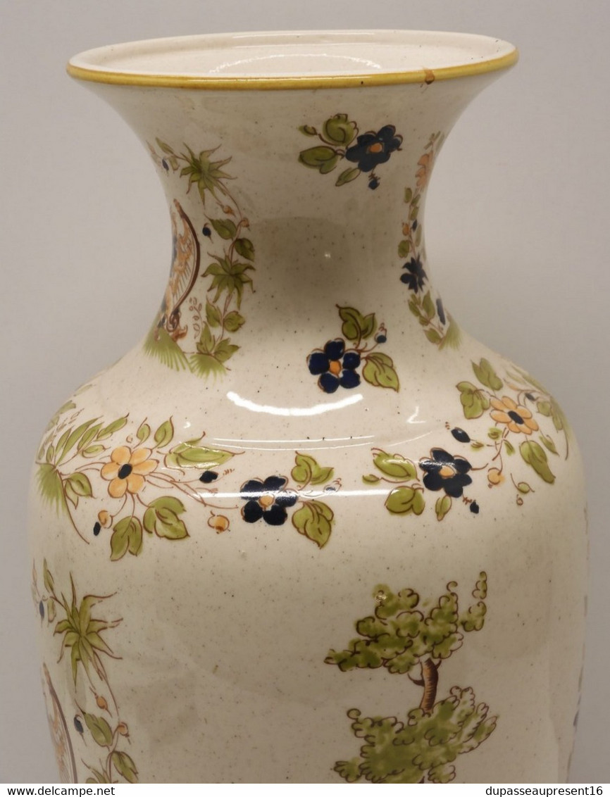 *GRAND VASE CERAMIQUE VIEUX MOUSTIERS REPRO XVIIIe COLLECTION DECO BOUQUETS   E - Moustiers (FRA)