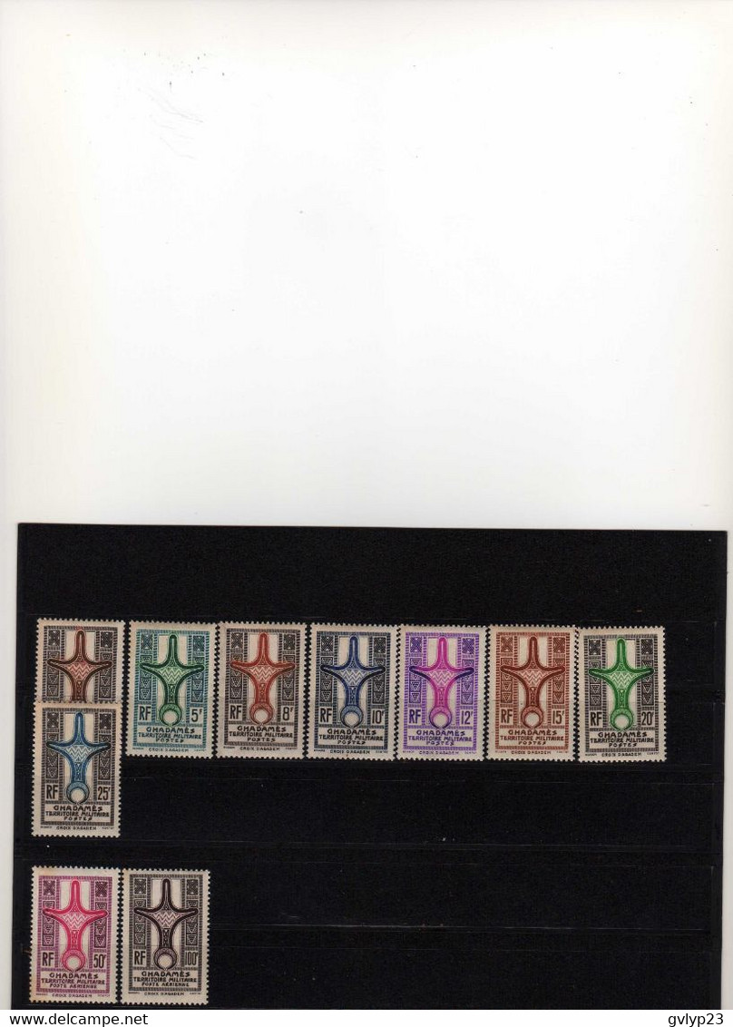 GHADAMES TERRITOIRE MILITAIRE   SERIE N°1/8 + PA N° 1/2  NEUF ** 1949 - Unused Stamps