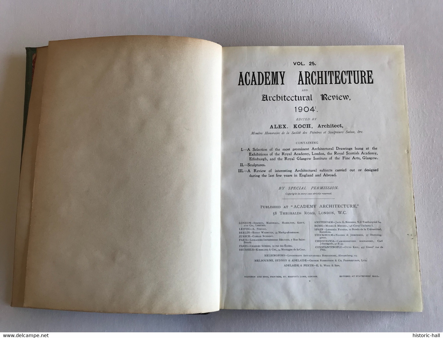 ACADEMY ARCHITECTURE & Architectural Review - Vol 25 & 26 - 1904 - Alexander KOCH - Arquitectura