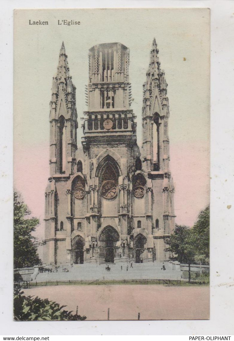 B 1020 BRUSSEL - LAKEN, Kerk, 1913, Edit. Mangelschotz - Laeken