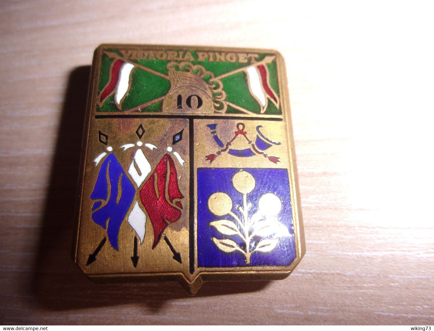 Insigne 10° Régiment De Dragons - Victoria Pinget - Cavalerie - Armée De Terre