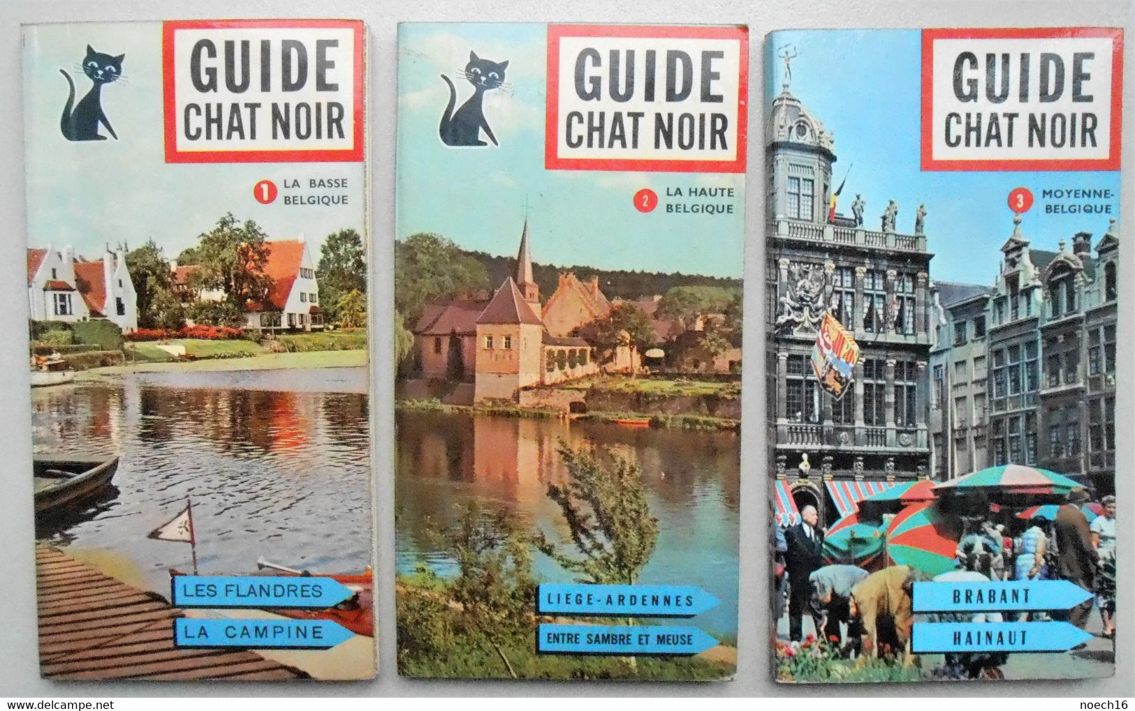 3 Albums Chromos/vignettes COMPLETS - Guide Chat Noir Vol 1, 2 & 3 - Haute, Basse Et Moyenne Belgique - Albums & Catalogues