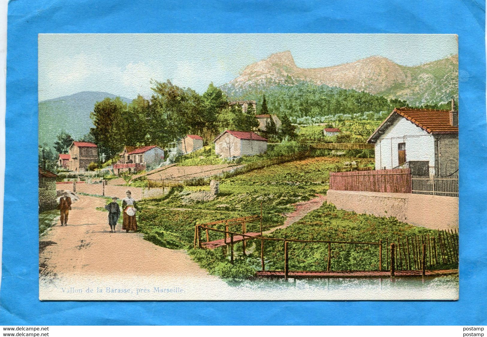 MARSEILLE- Vallon De La Barasse- Authentique Carte Années 1900 Tramways  Marseille- Tarif -édition Moulot - Saint Marcel, La Barasse, St Menet