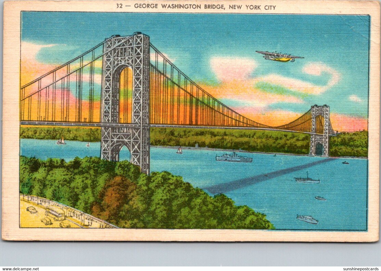 New York City George Washington Bridge 1943 - Brücken Und Tunnel