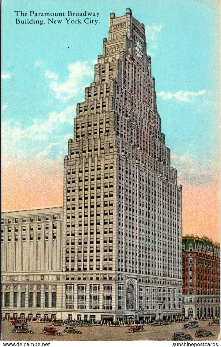 New York City The Paramount Broadway Building Curteich - Broadway