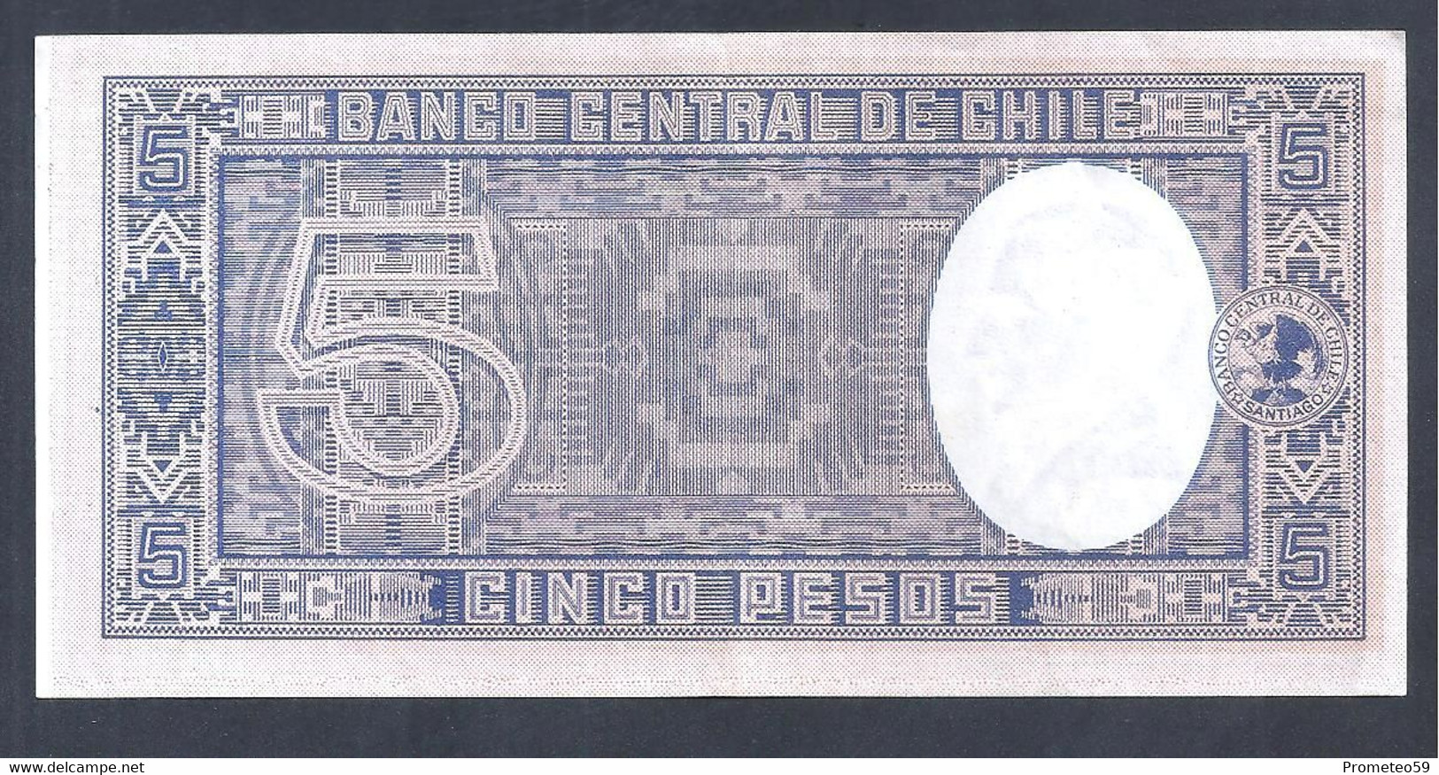 Chile – Billete Banknote De 5 Pesos / ½ Escudo - Chili