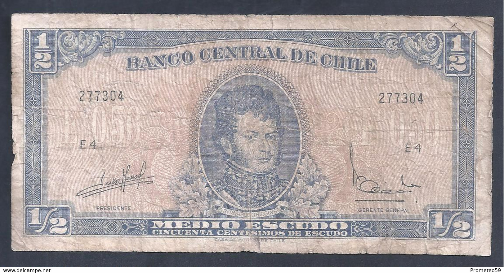 Chile – Billete Banknote De ½ Escudo – Año 1967/70 - Chile