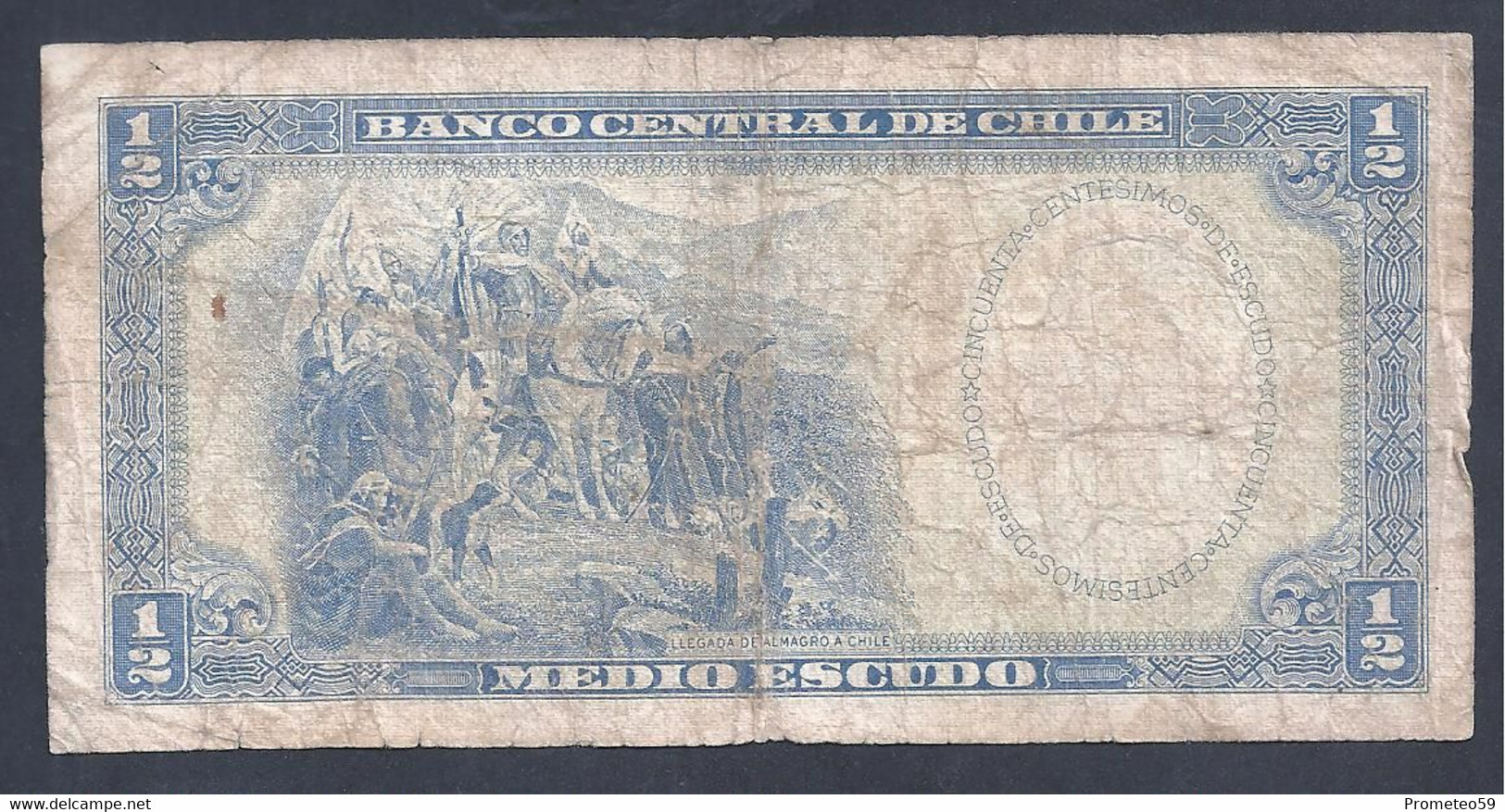 Chile – Billete Banknote De ½ Escudo – Año 1967/70 - Cile