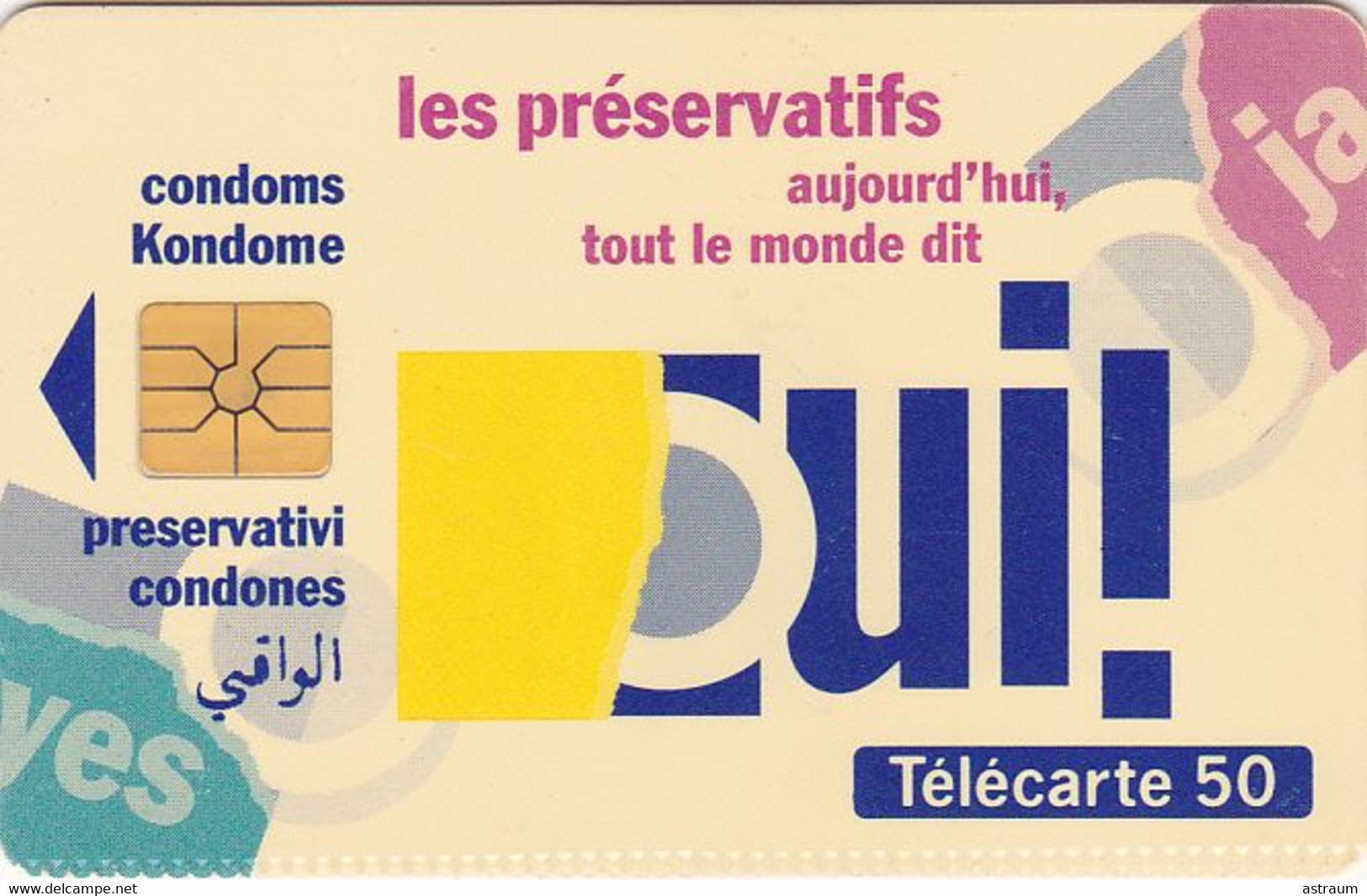 Telecarte Variété - F 385 A  - PRESERVATIFS OUI !  - ( Dentelée En Bas ) - Fehldrucke