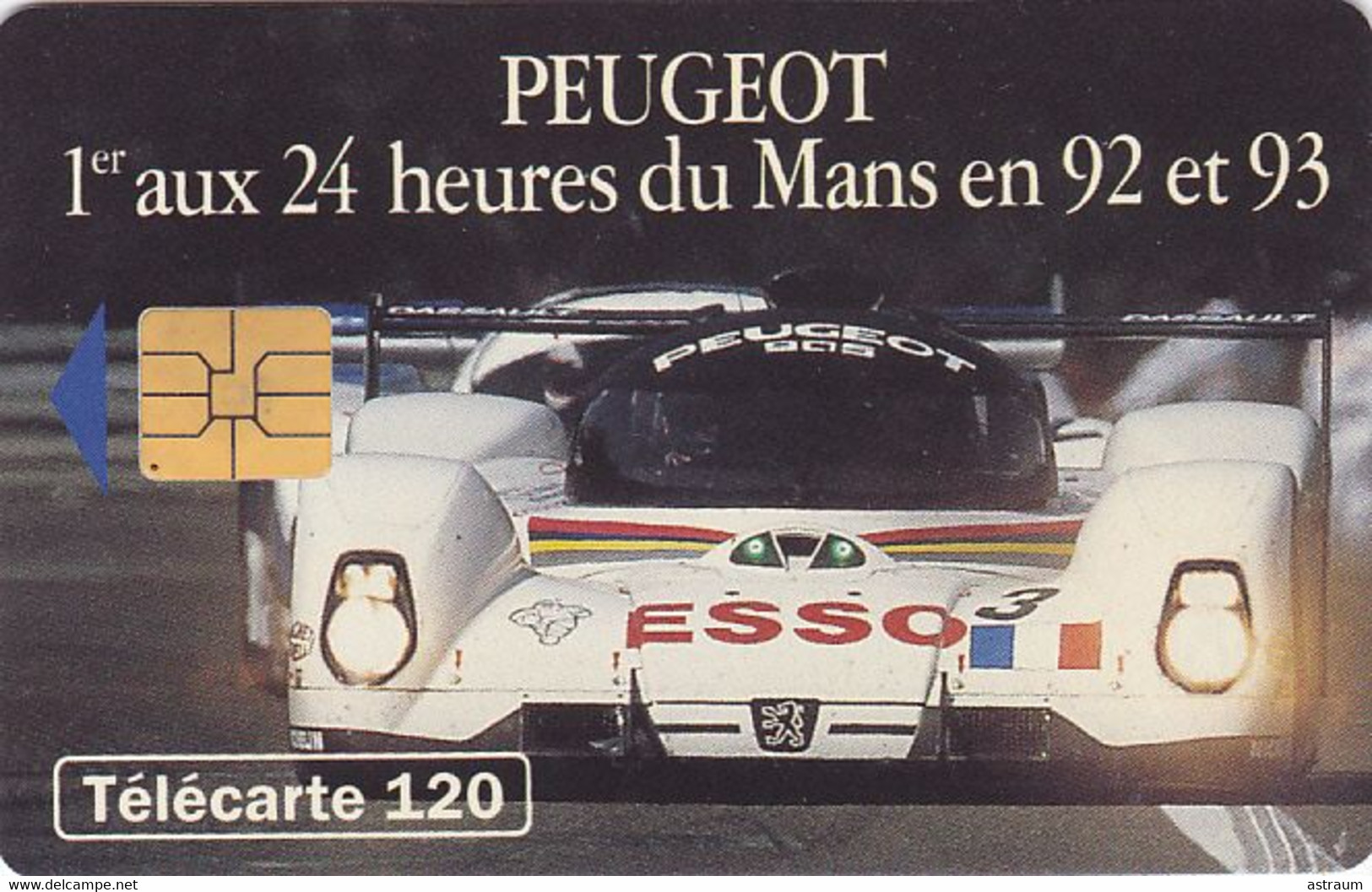 Telecarte Variété - F 404  - Peugeot 24 H Du Mans  - ( Dentelée En Bas ) - Variëteiten