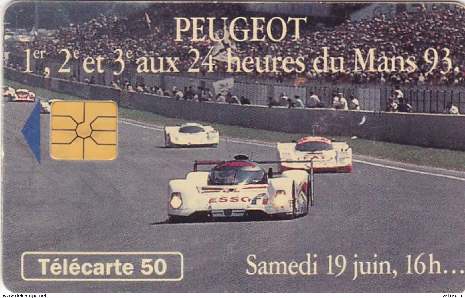 Telecarte Variété - F 405  - Peugeot 24 H Du Mans  - ( Dentelée Vericalement ) - Varietà