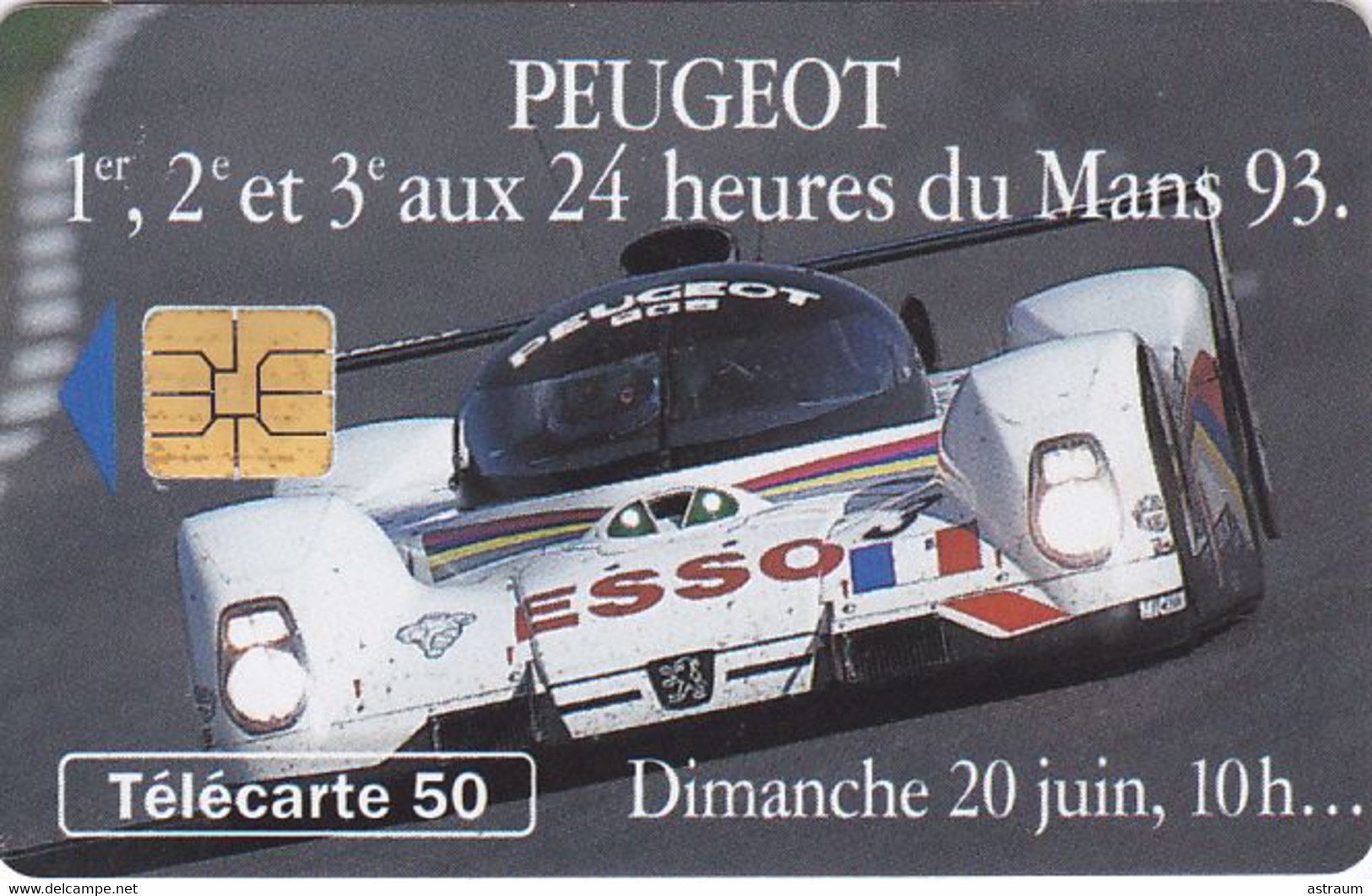 Telecarte Variété - F 413 - Peugeot 24 H Du Mans  - ( N°ondulé ) - Variedades