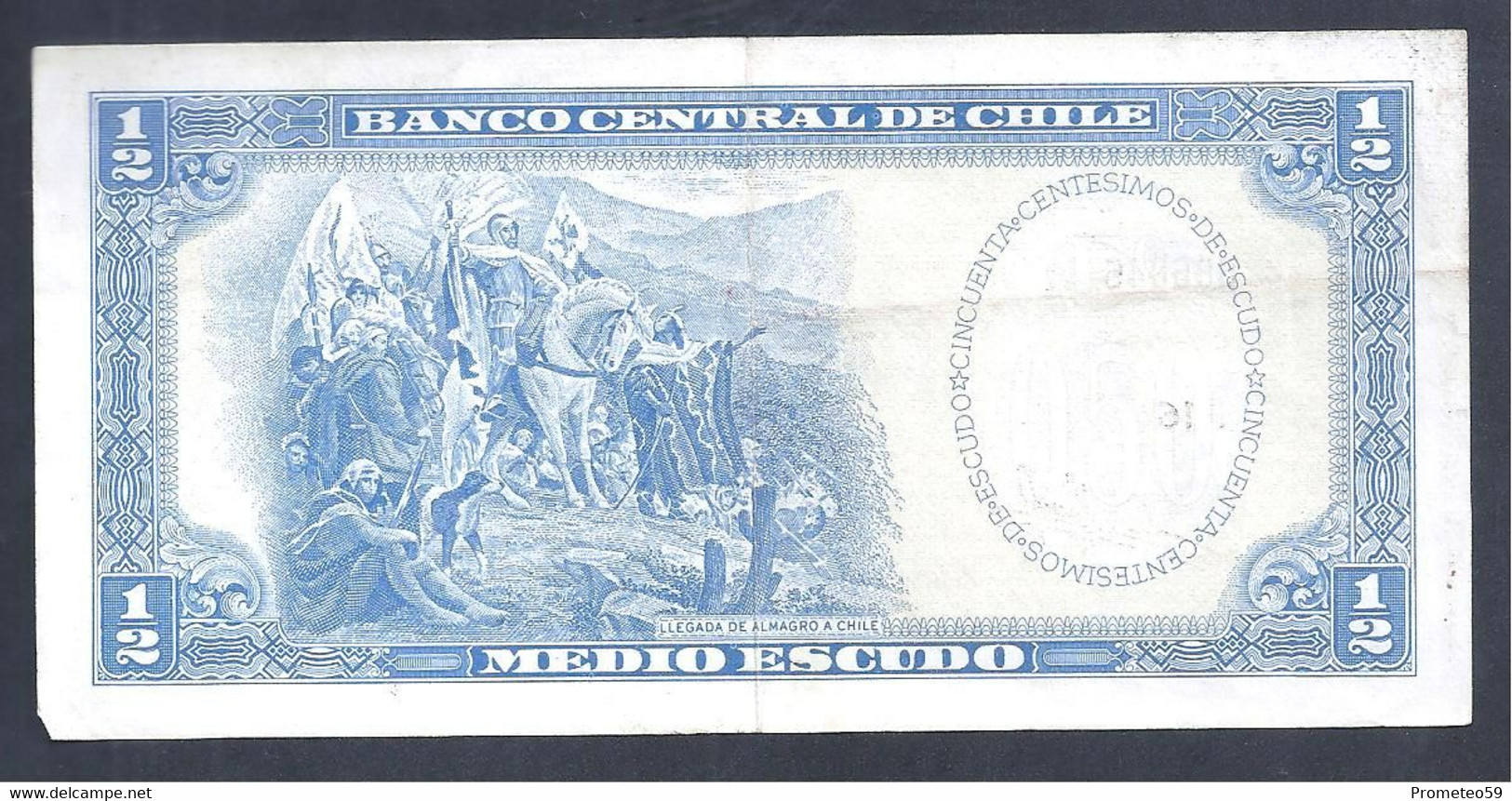 Chile – Billete Banknote De 1/2 Escudo – Año 1962/70 - Chile