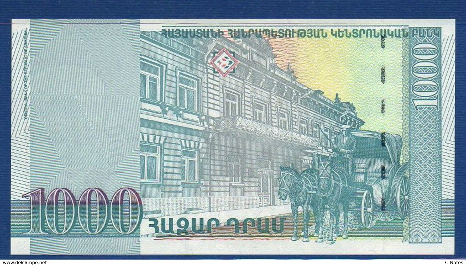 ARMENIA - P.45 – 1000 Dram 1999 UNC, Serie 15951491 - Armenia