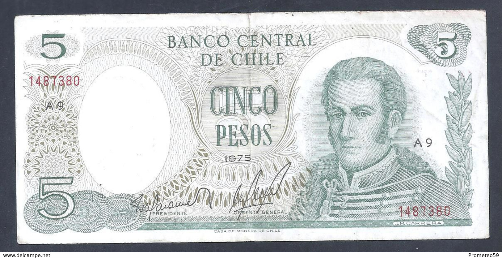 Chile – Billete Banknote De 5 Pesos – Año 1975 - Chile