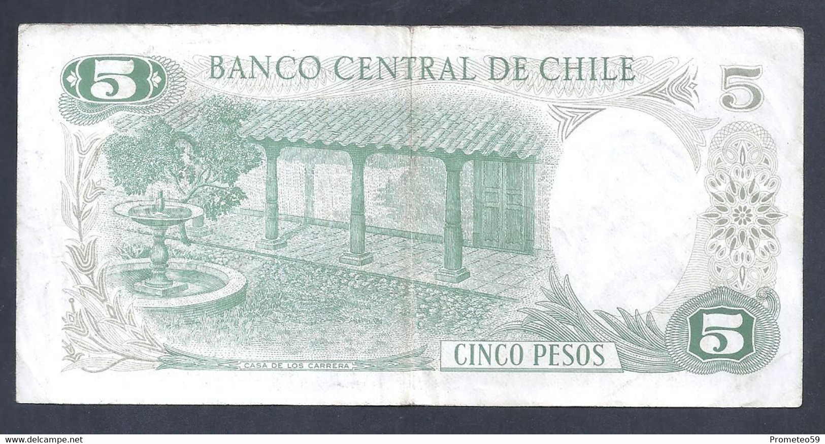 Chile – Billete Banknote De 5 Pesos – Año 1975 - Chili