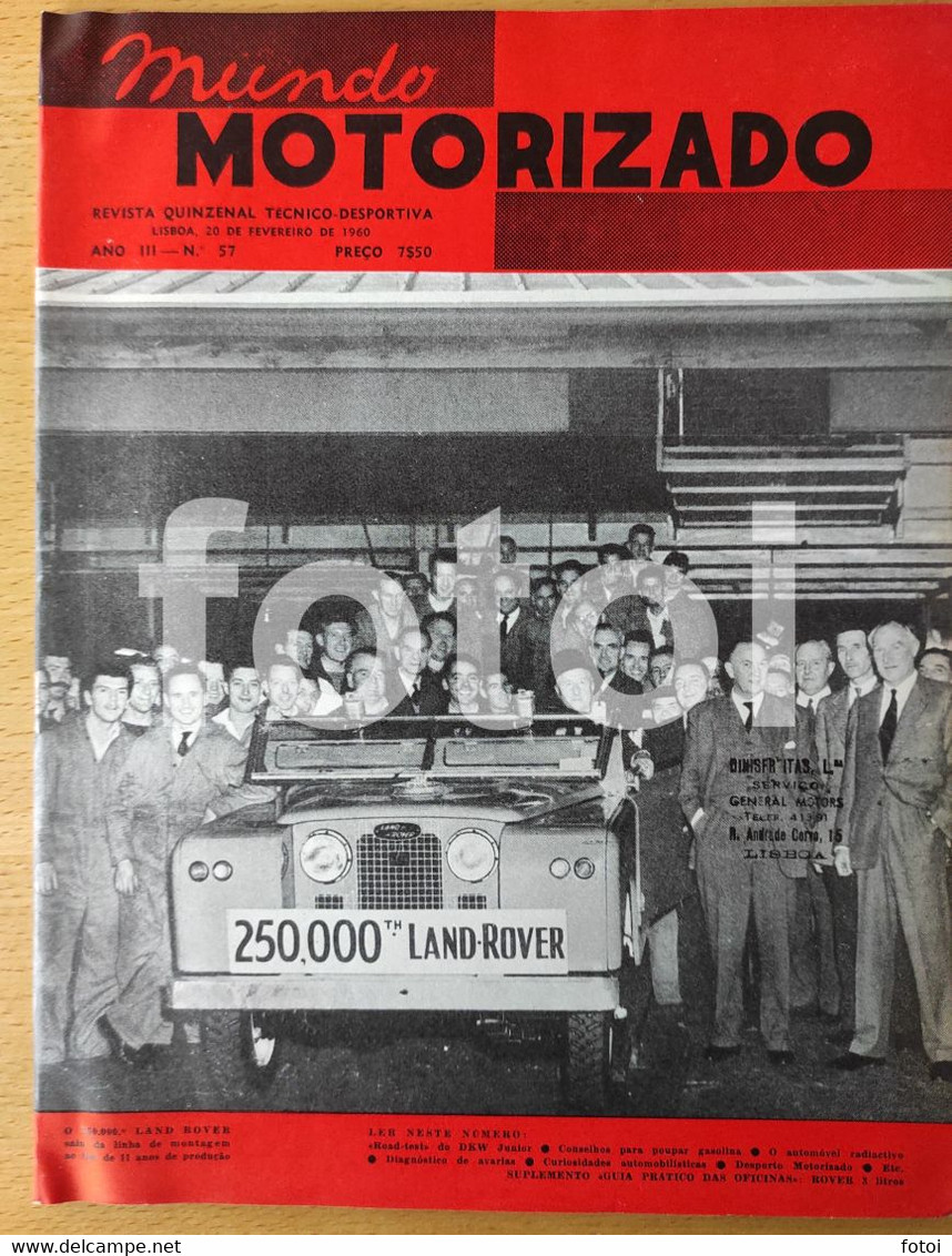 1960 LAND ROVER COVER MUNDO MOTORIZADO MAGAZINE DKW JUNIOR BMW 700 SIMCA ARONDE PORSCHE 356 ZUNDAPP - Magazines