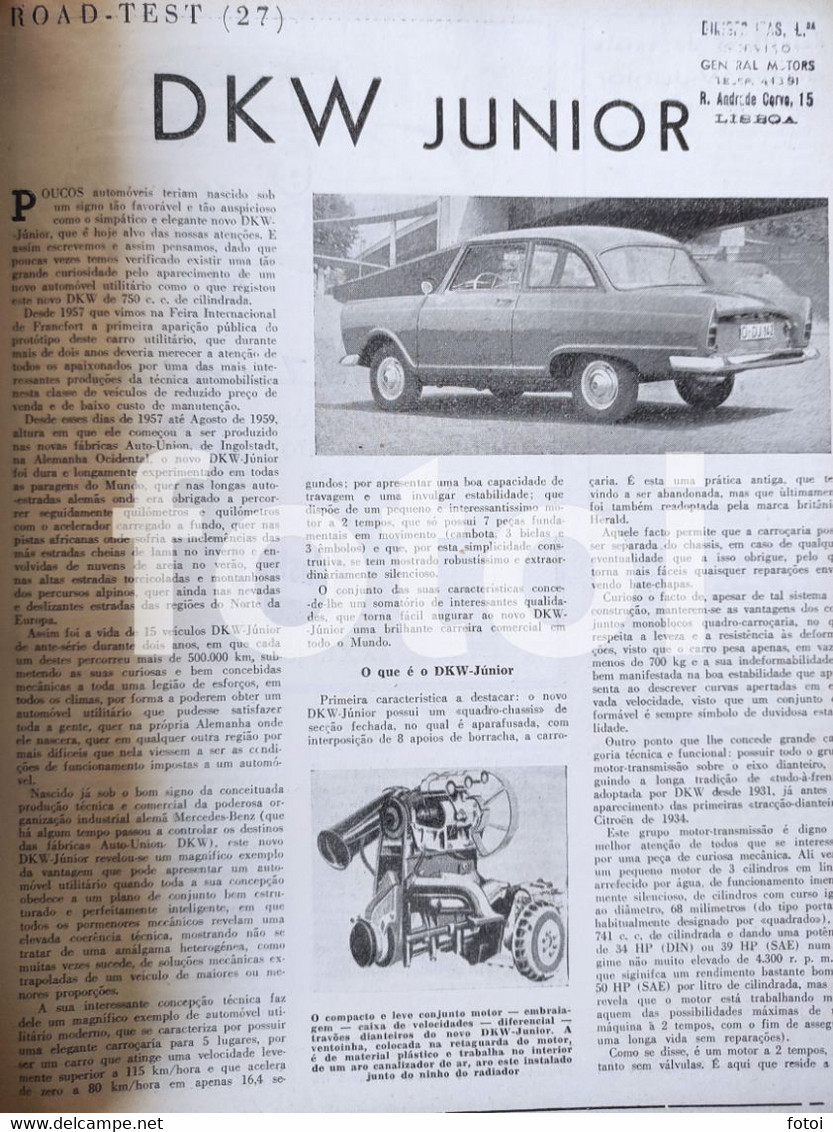 1960 LAND ROVER COVER MUNDO MOTORIZADO MAGAZINE DKW JUNIOR BMW 700 SIMCA ARONDE PORSCHE 356 ZUNDAPP - Magazines